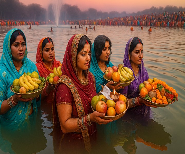 Chhath Puja 2025: Complete Calendar, Sunrise–Sunset Timings, Rituals and Significance - Shri Ram Mandir Kamarpal